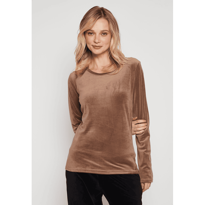 Polera Plush Mujer Chocolate Familyshop 1