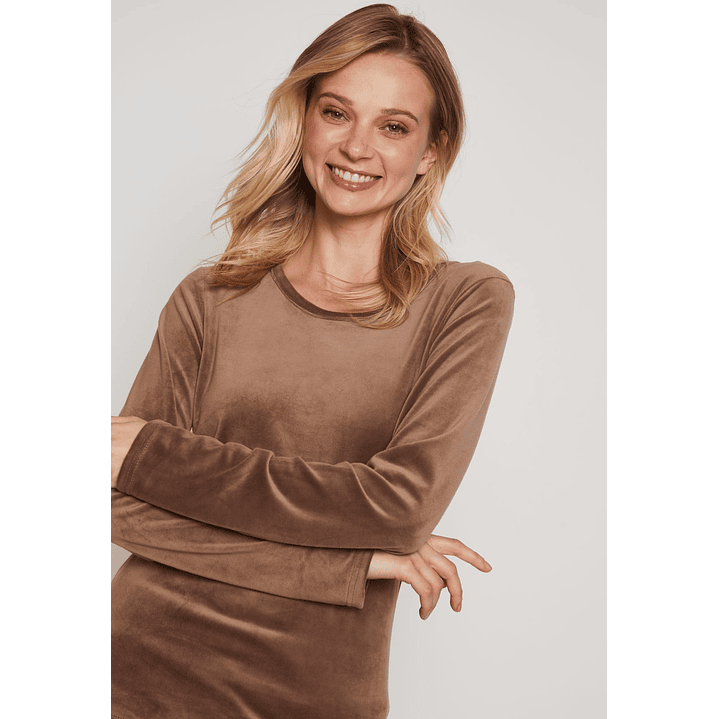 Polera Plush Mujer Chocolate Familyshop 2