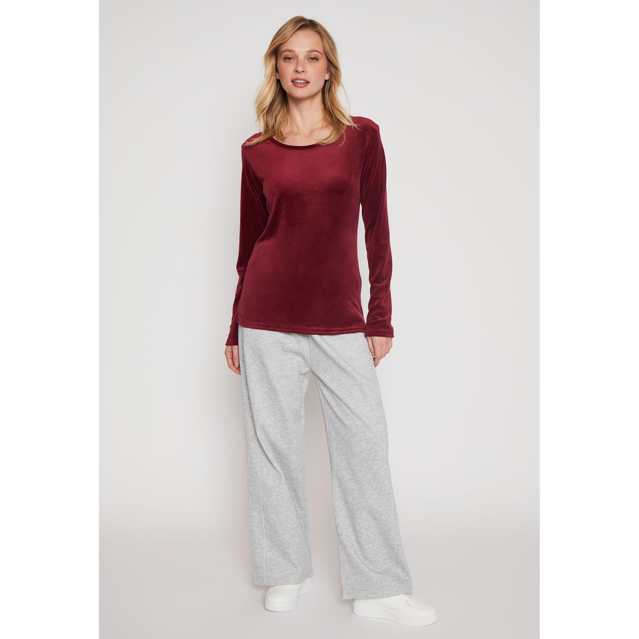 Polera Plush Mujer Burdeo Familyshop 4