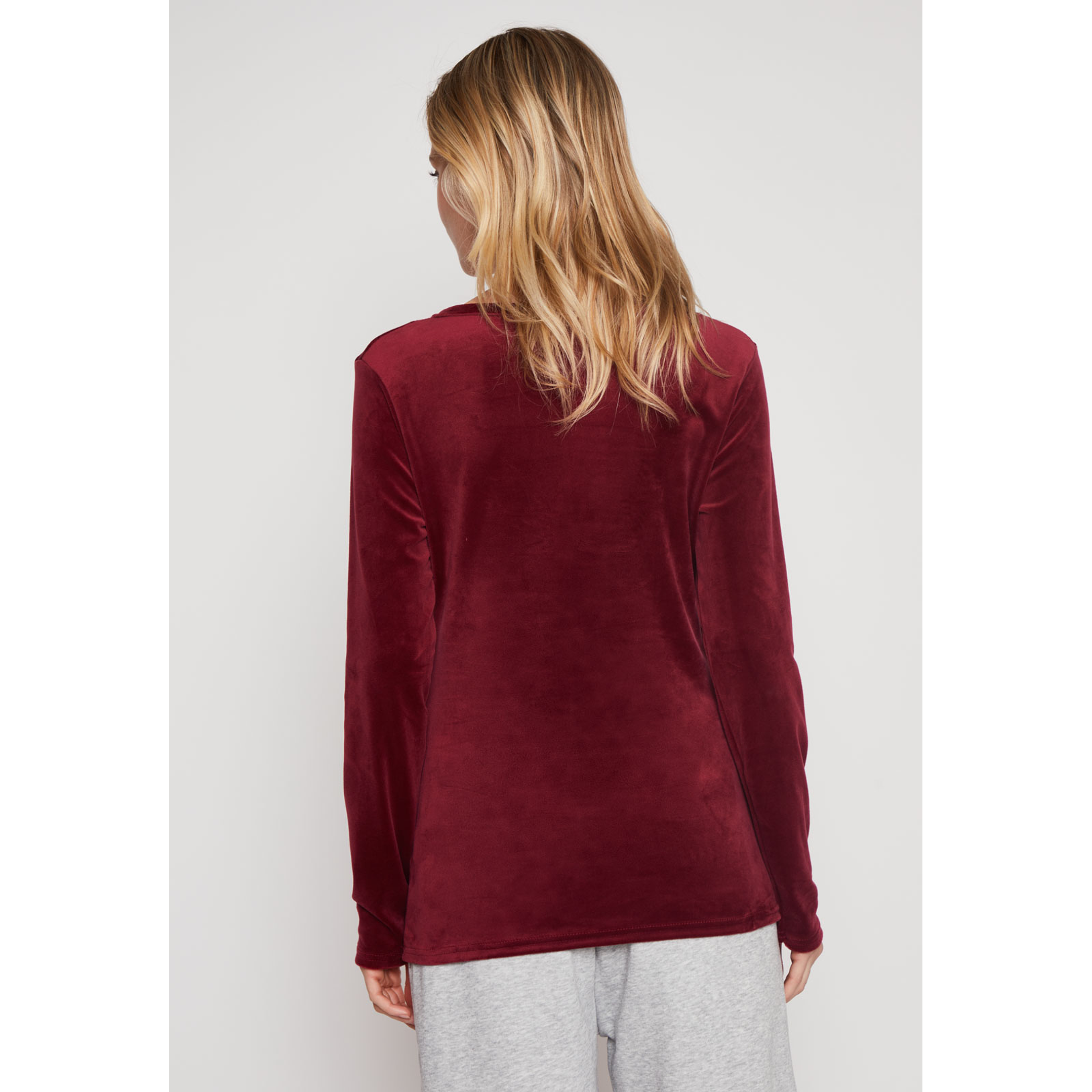 Polera Plush Mujer Burdeo Familyshop 3