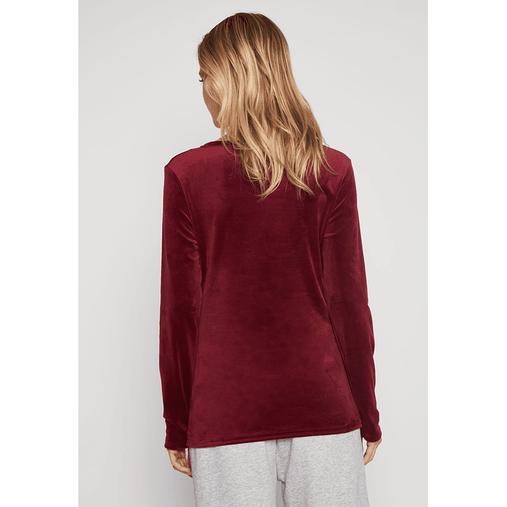 Polera Plush Mujer Burdeo Familyshop 3