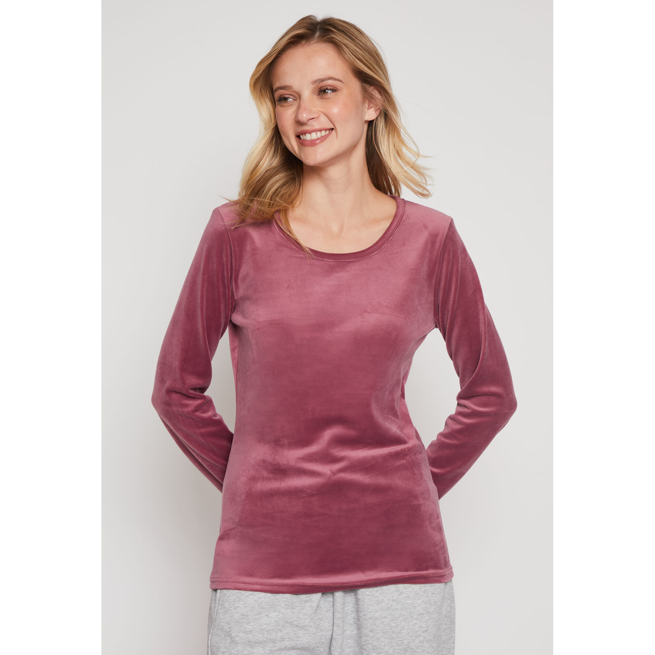 Polera Plush Mujer Rosado Familyshop 1