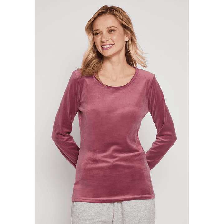 Polera Plush Mujer Rosado Familyshop 1