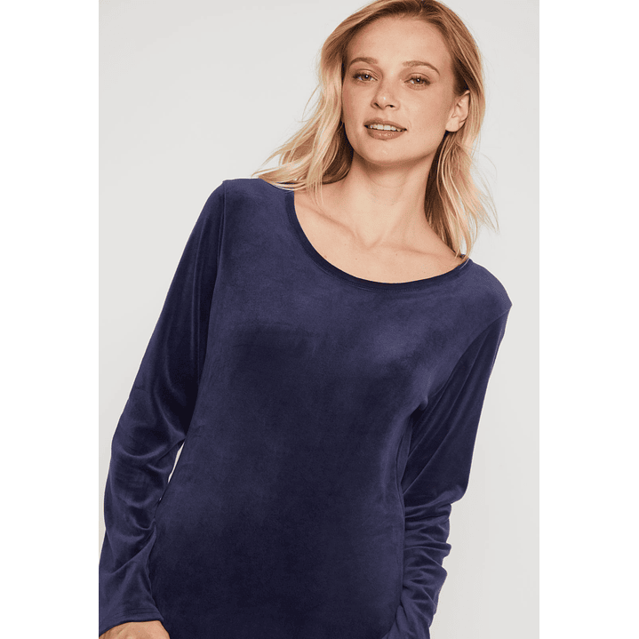 Polera Plush Mujer Azul Familyshop 2