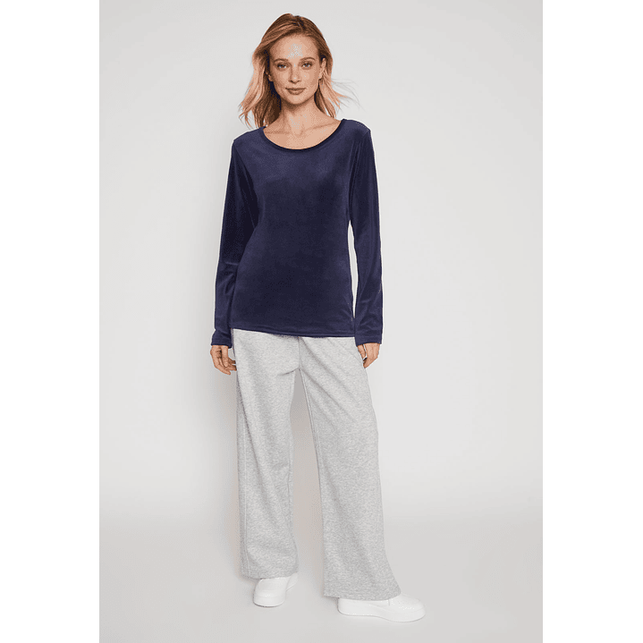 Polera Plush Mujer Azul Familyshop 4