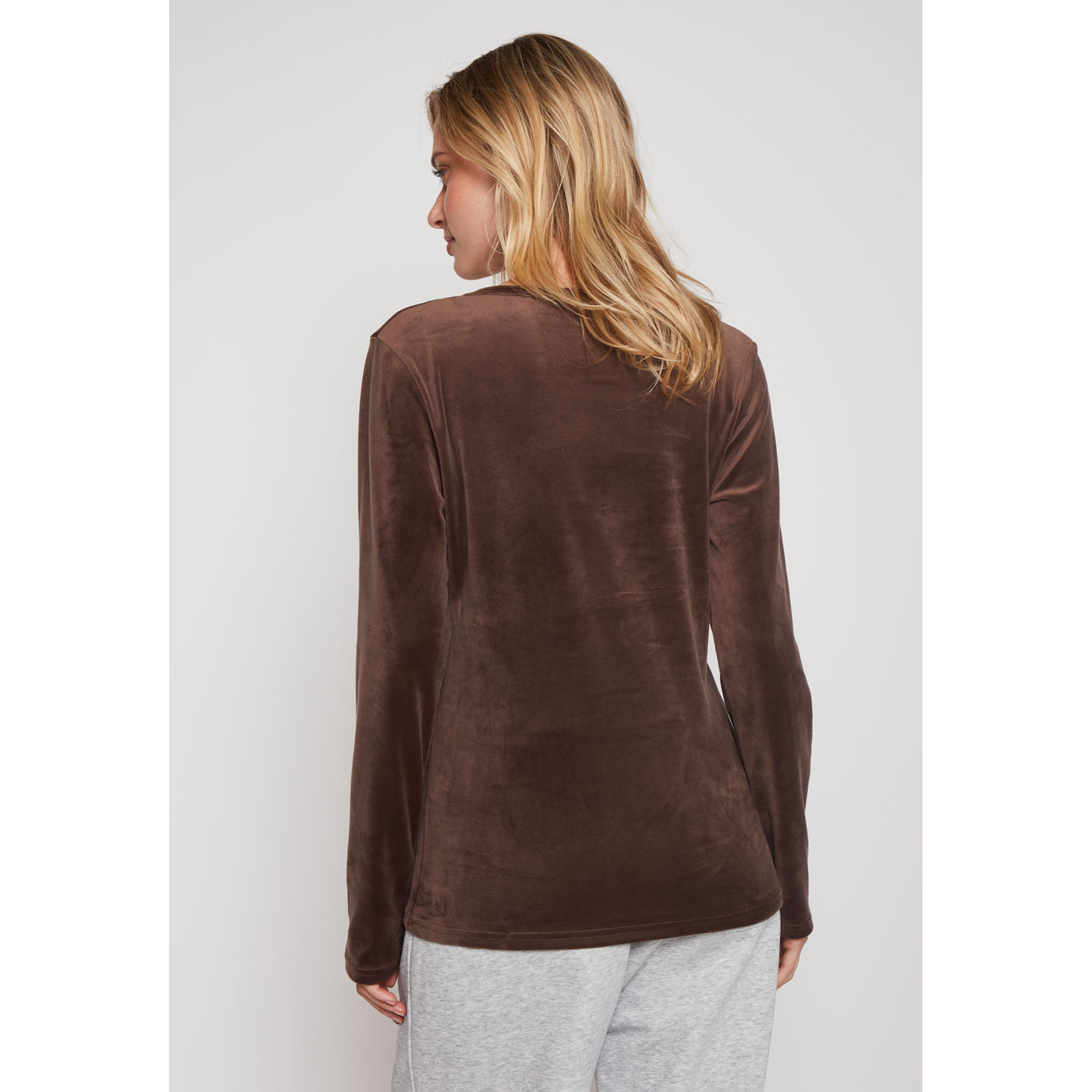 Polera Plush Mujer Café Familyshop 3