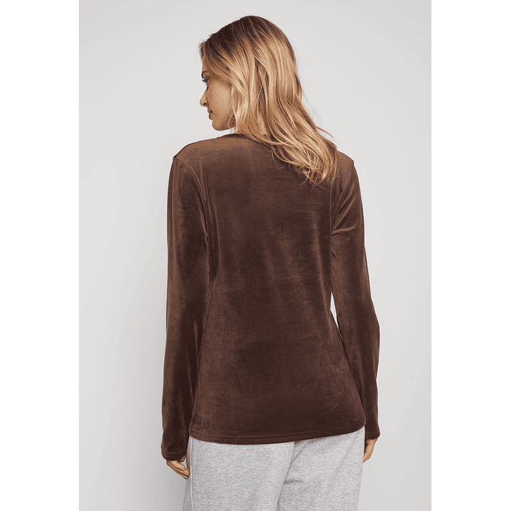 Polera Plush Mujer Café Familyshop 3