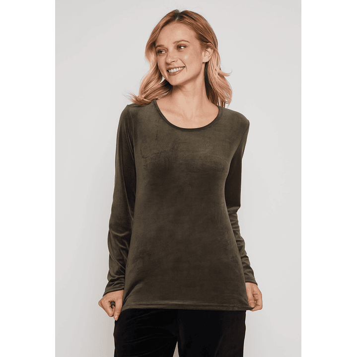 Polera Plush Mujer Verde Familyshop 1
