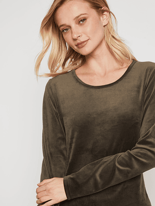 Polera Plush Mujer Verde Familyshop