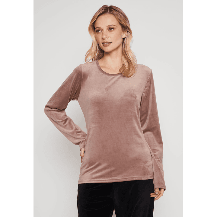 Polera Plush Mujer Arena Familyshop 1
