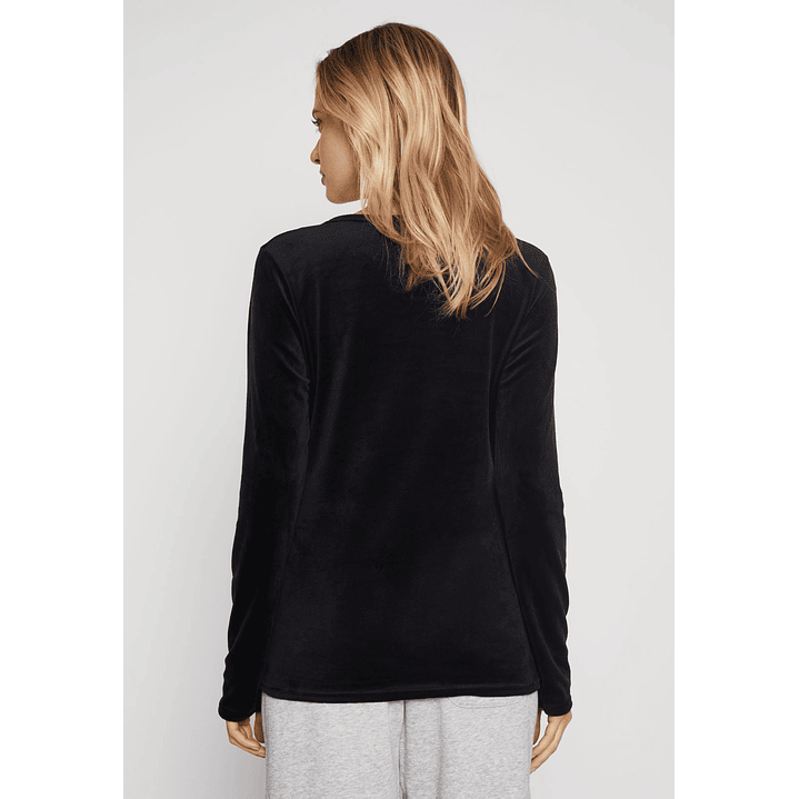 Polera Plush Mujer Negro Familyshop 3