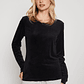 Polera Plush Mujer Negro Familyshop - Miniatura 1
