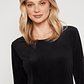 Polera Plush Mujer Negro Familyshop - Miniatura 2