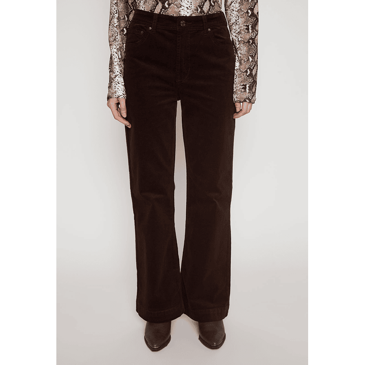 Pantalón Flare Cotele Mujer Café Familyshop 1
