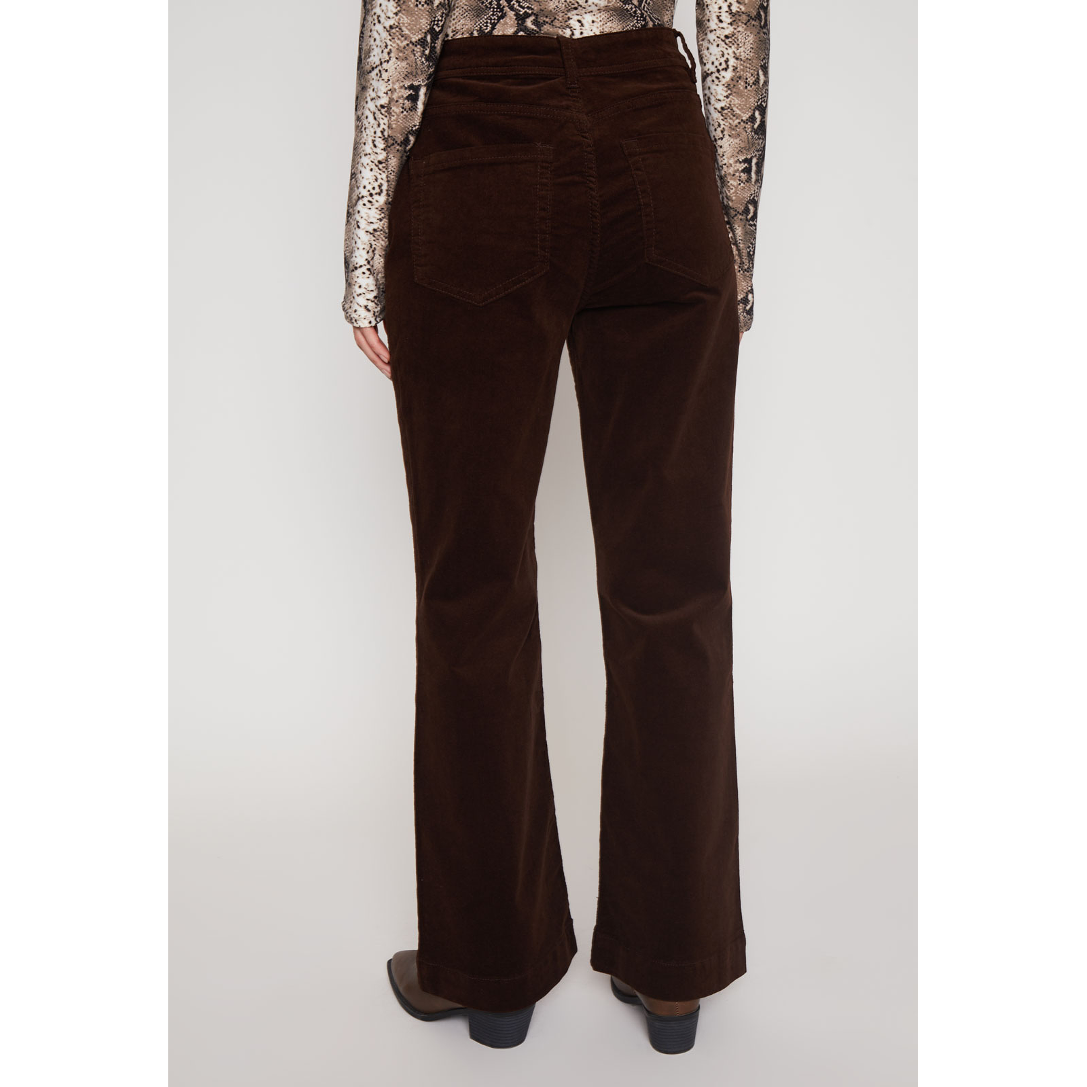 Pantalón Flare Cotele Mujer Café Familyshop 3