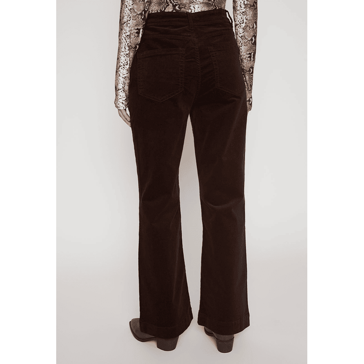 Pantalón Flare Cotele Mujer Café Familyshop 3