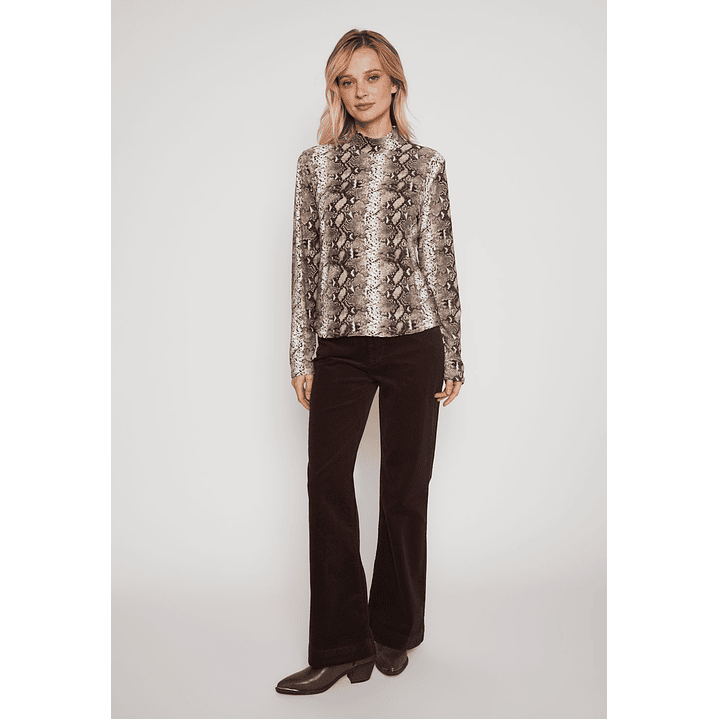 Pantalón Flare Cotele Mujer Café Familyshop 4