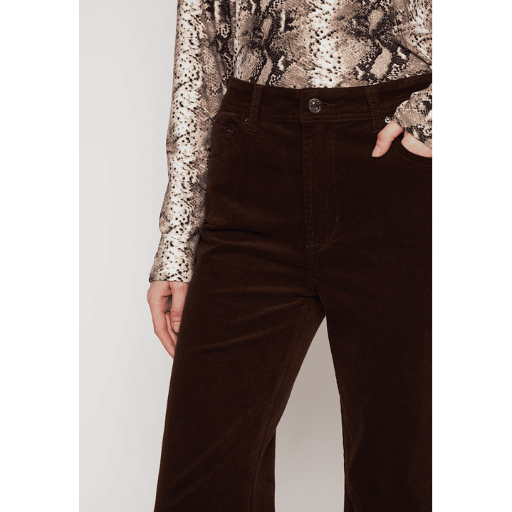 Pantalón Flare Cotele Mujer Café Familyshop 2