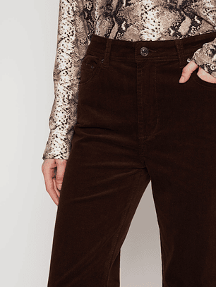 Pantalón Flare Cotele Mujer Café Familyshop