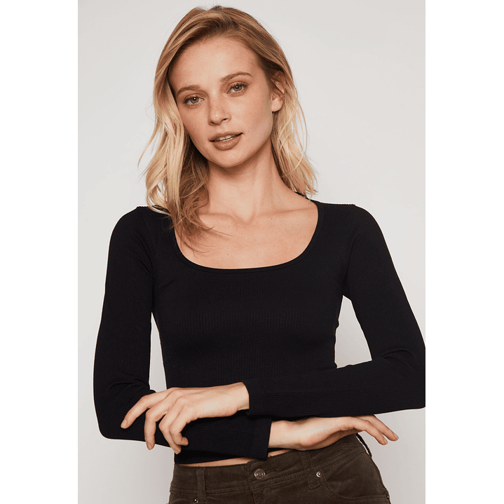 Polera Seamless Gina Mujer Negro Familyshop 2