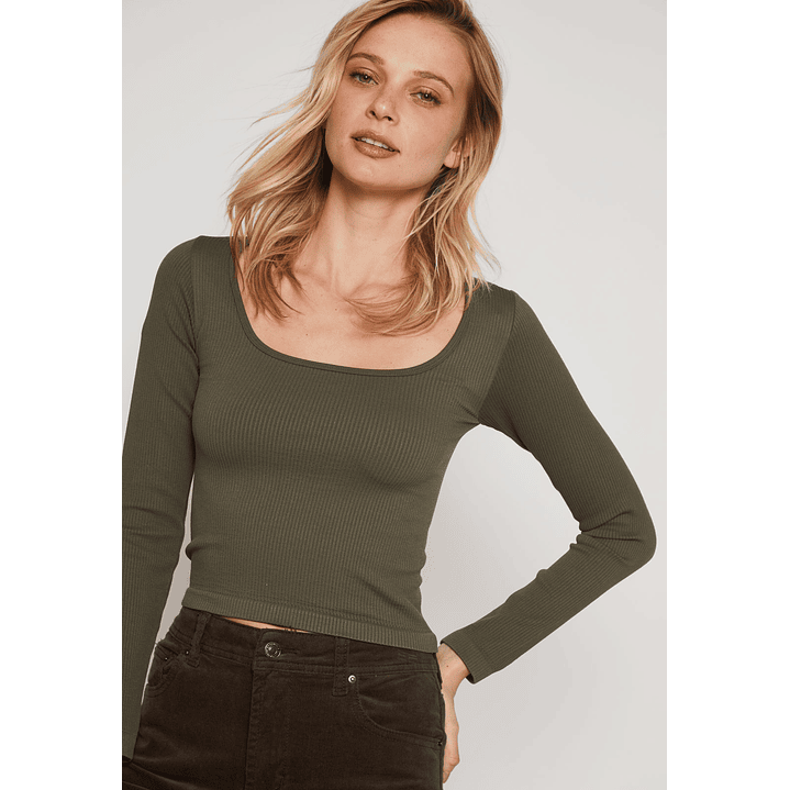 Polera Seamless Gina Mujer Verde Familyshop 2