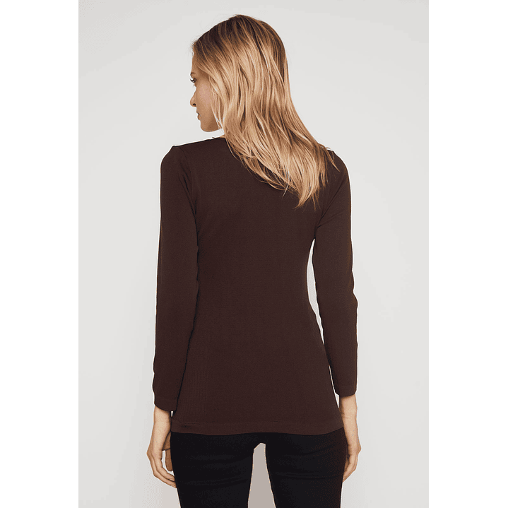 Camiseta Primera Capa Mujer Café Familyshop 3