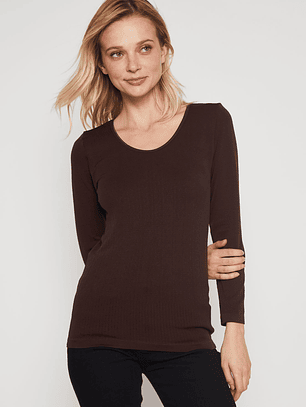 Camiseta Primera Capa Mujer Café Familyshop