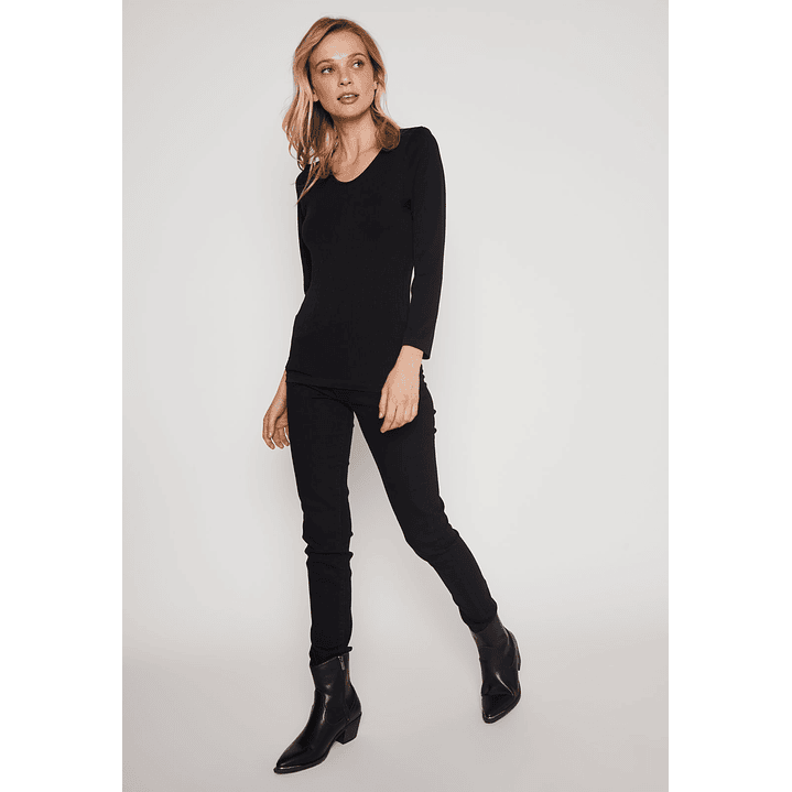 Camiseta Primera Capa Mujer Negro Familyshop 4