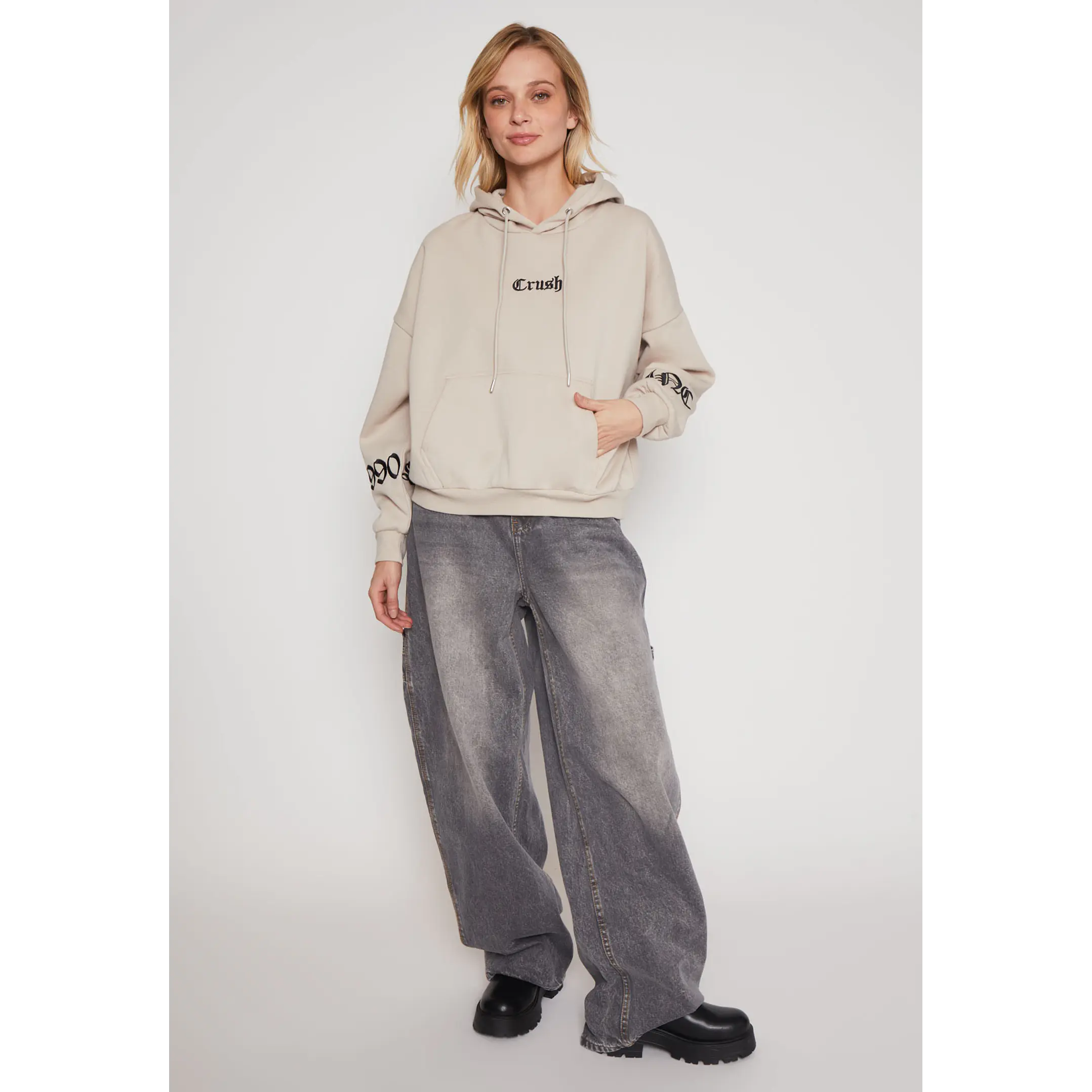 Polerón Bordado Bord Mujer Beige Familyshop 4