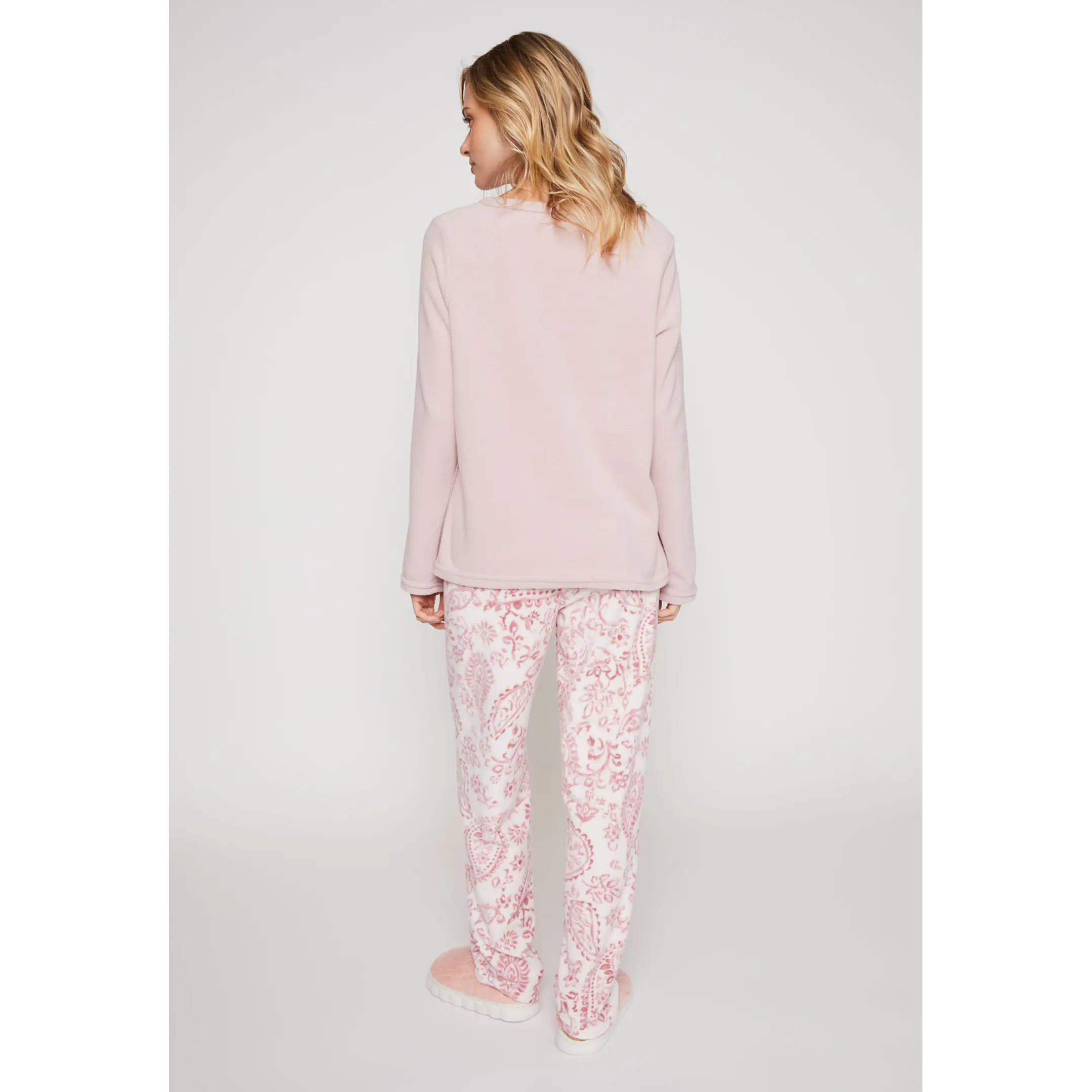 Pijama Polar Mujer Rosado Familyshop 5