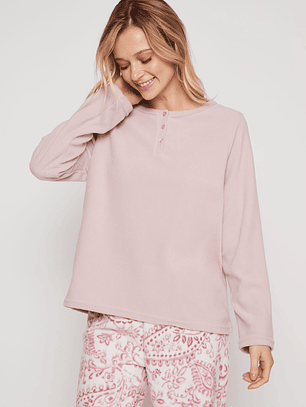 Pijama Polar Mujer Rosado Familyshop