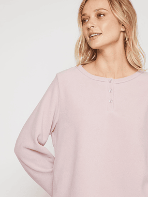 Pijama Polar Mujer Rosado Familyshop