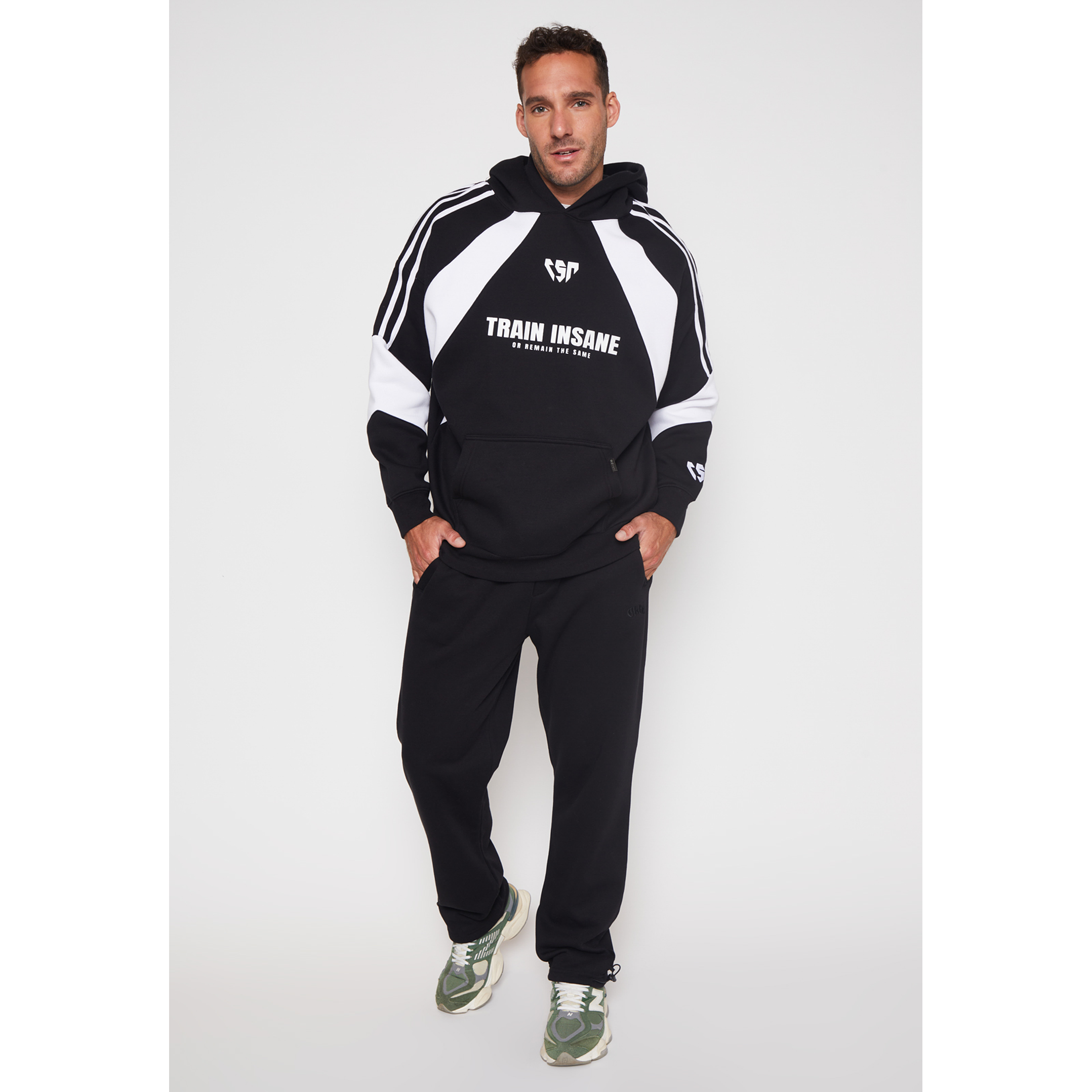 Polerón Rayas Hombre Negro Familyshop 3