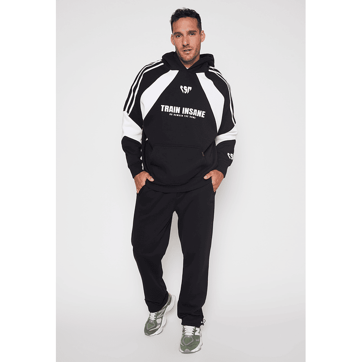 Polerón Rayas Hombre Negro Familyshop 3