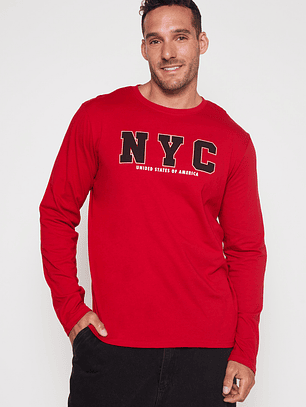 Polera Basic Hombre Rojo Familyshop