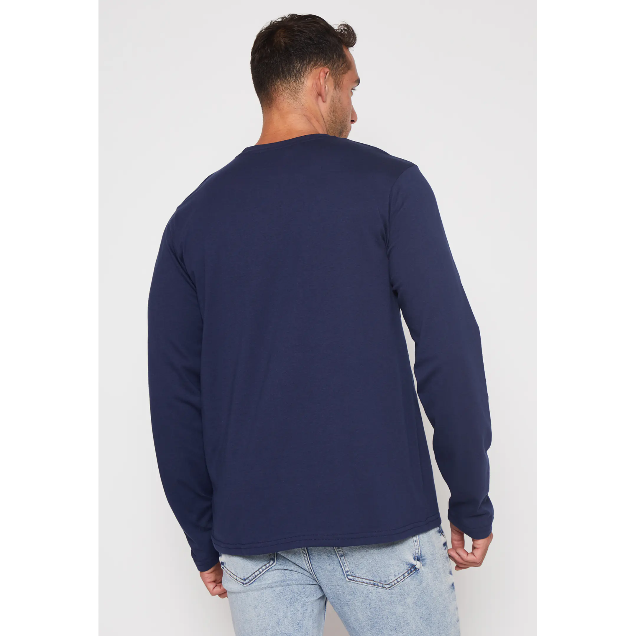 Polera Basic Hombre Azul Familyshop 3