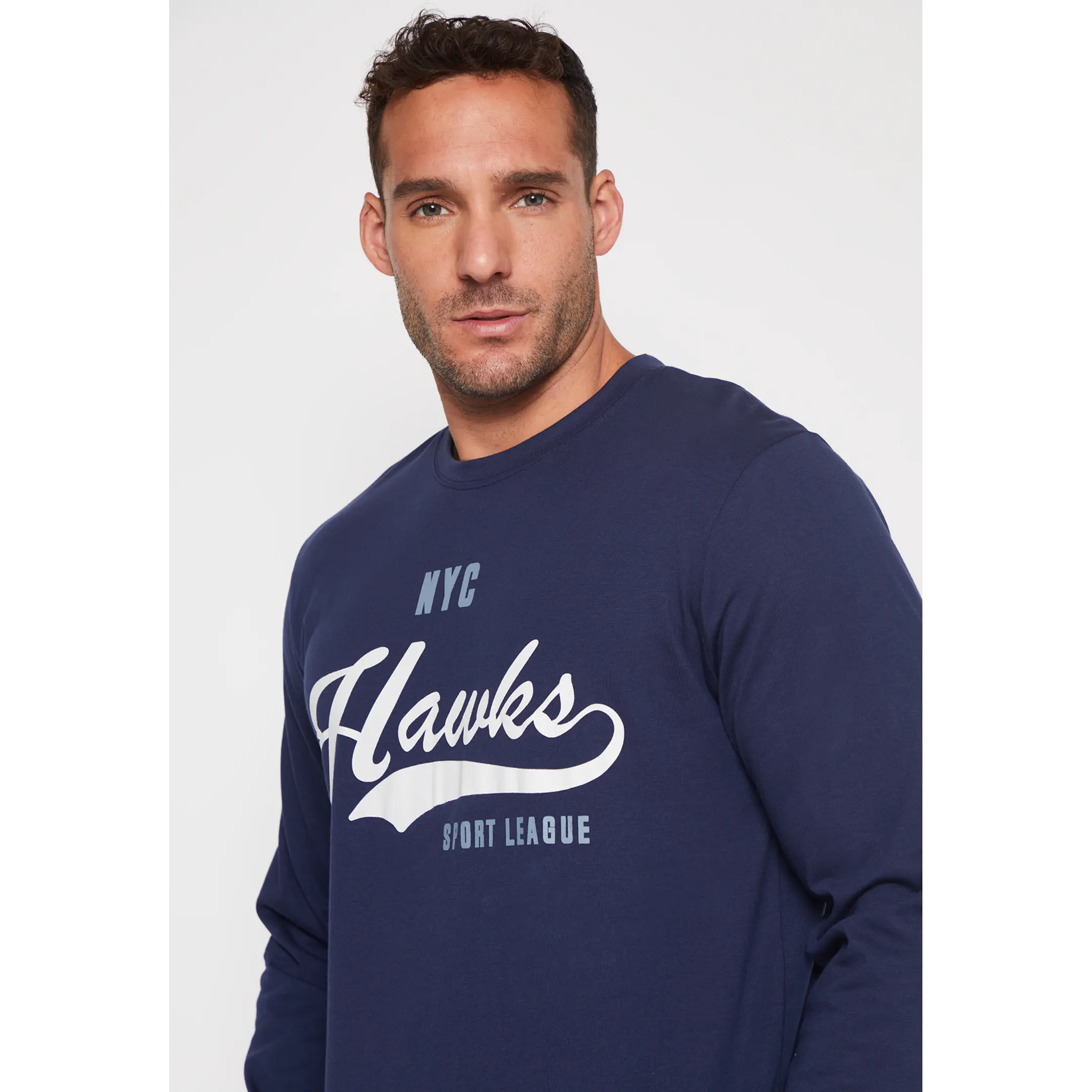Polera Basic Hombre Azul Familyshop 2