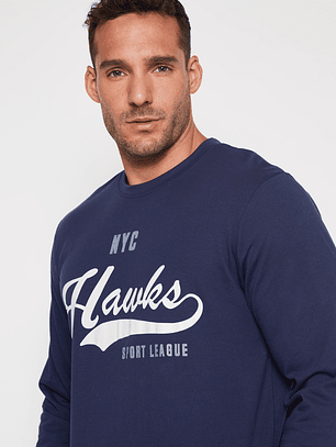 Polera Basic Hombre Azul Familyshop