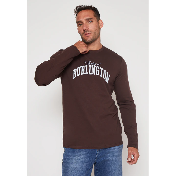 Polera Basic Hombre Café Familyshop 1