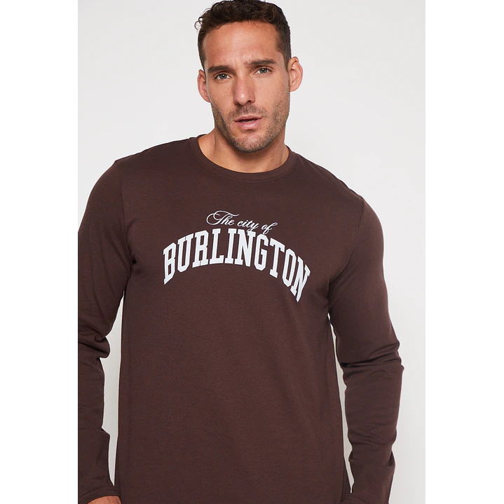 Polera Basic Hombre Café Familyshop 2