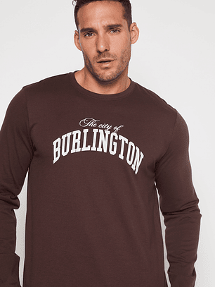 Polera Basic Hombre Café Familyshop