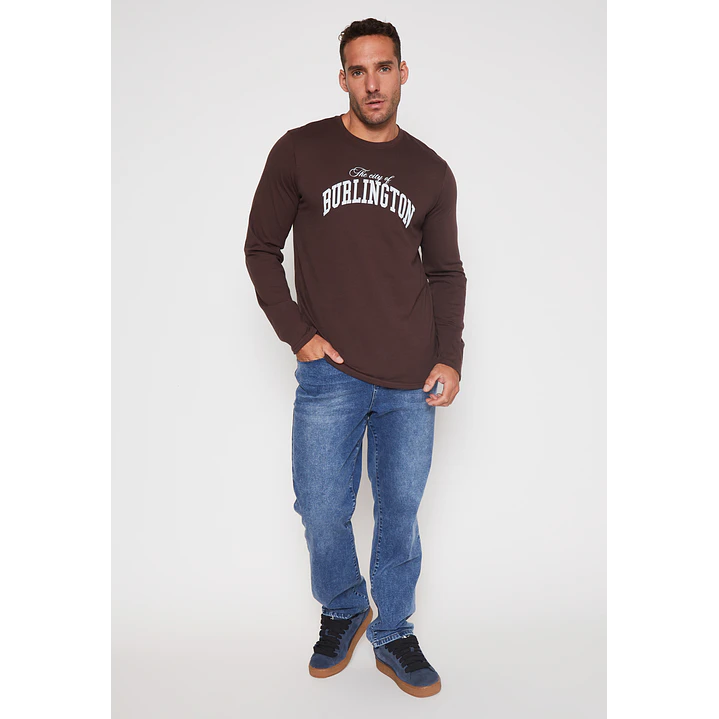 Polera Basic Hombre Café Familyshop 4