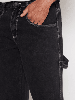 Jeans Slim Carpintero Hombre Negro Familyshop