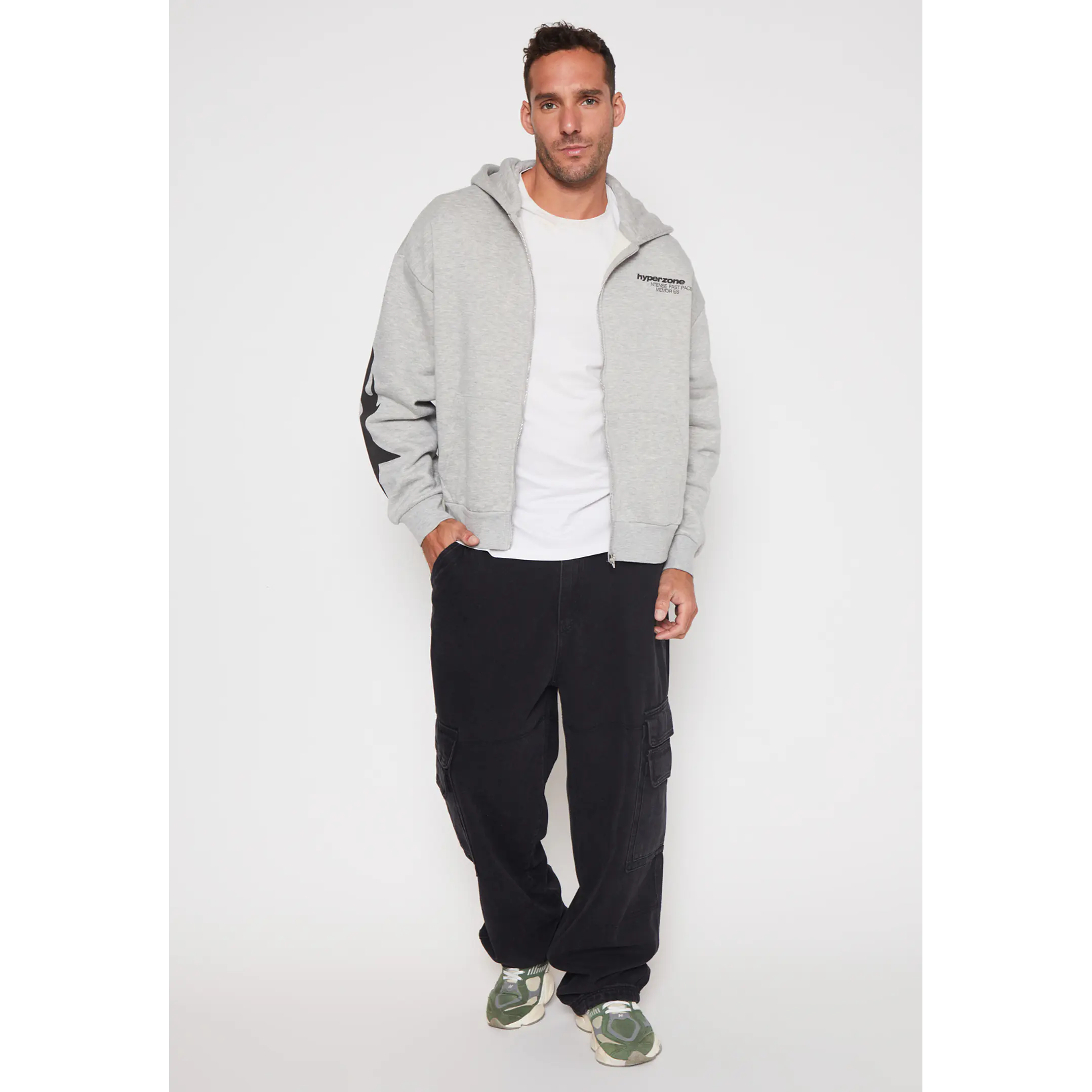 Polerón Boxy Hombre Gris Familyshop 4