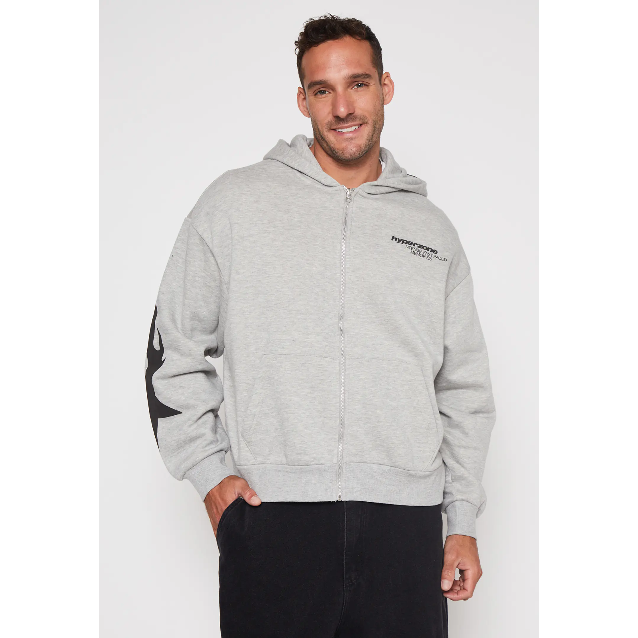 Polerón Boxy Hombre Gris Familyshop 1
