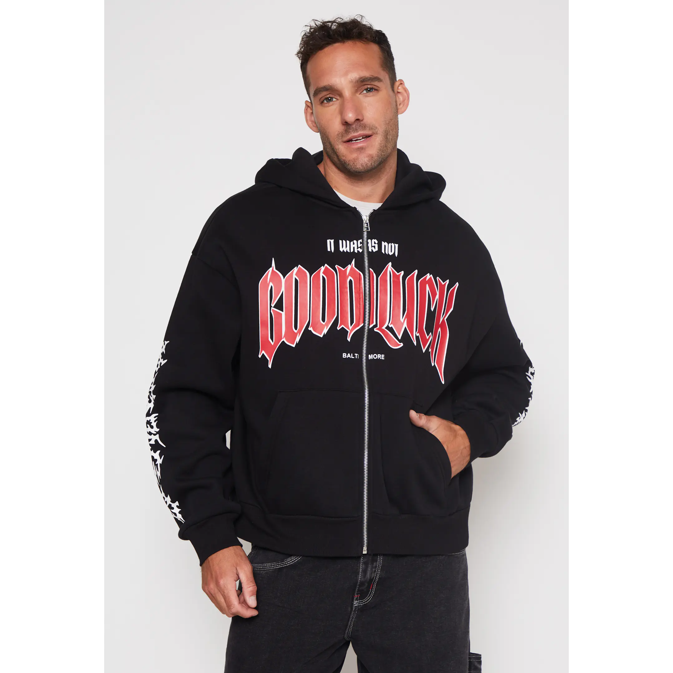 Polerón Boxy Hombre Negro Familyshop 1