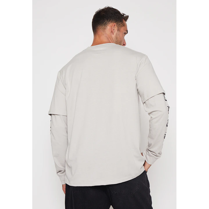 Polera Manga Larga Crush Hombre Gris Familyshop 2