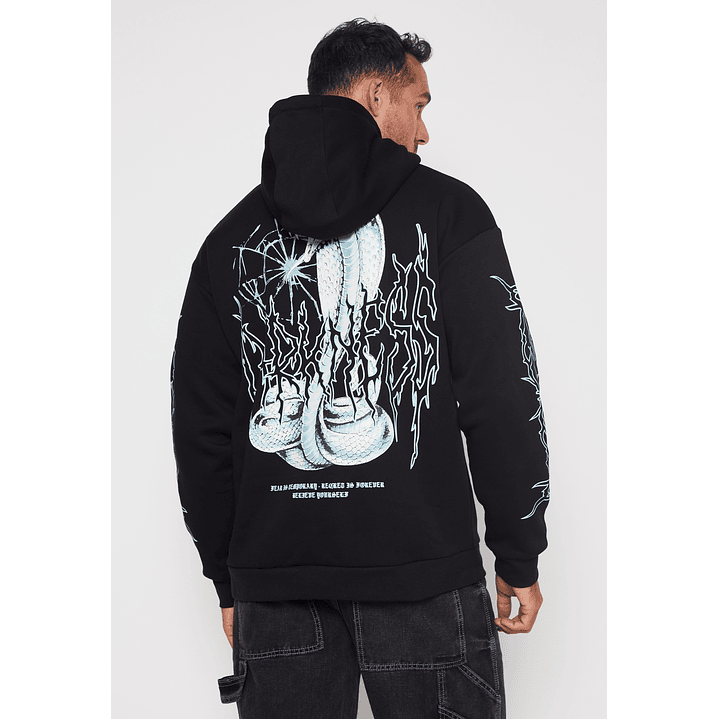 Polerón Death Cobra Hombre Negro Familyshop 2