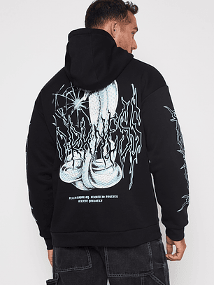 Polerón Death Cobra Hombre Negro Familyshop