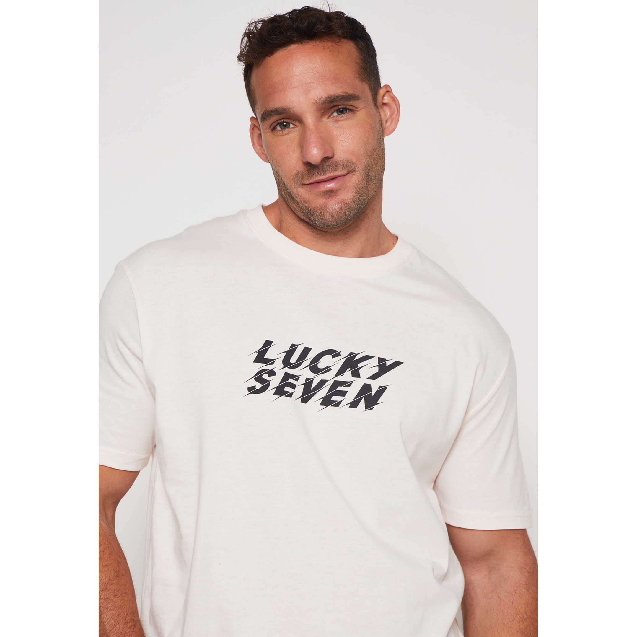 Polera Lucky Seven Hombre Beige Familyshop 3